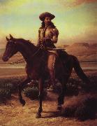 William de la Montagne Cary Buffalo Bill on Charlie oil painting